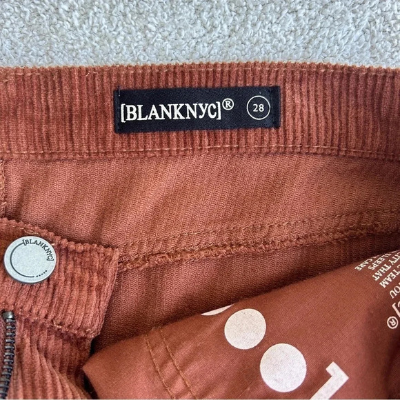 BlankNYC Atlas Rusty Brown Corduroy Cotton Raw Hem Mini Skirt Fall Transition 28 - Picture 7 of 8